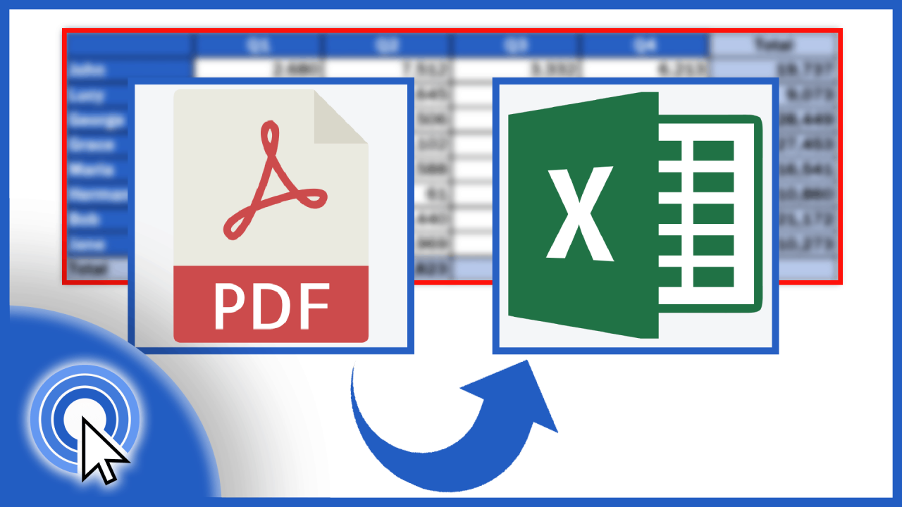 Pdf converter to excel