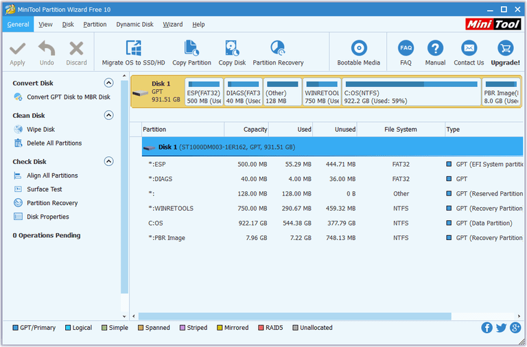 Minitool partition wizard free